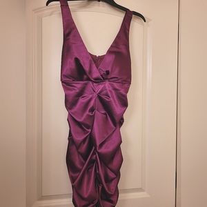 Purple Silk Ruffle Dress - 11